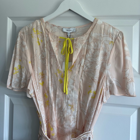 REISS Carlotta Belted Flippy Dress - Picture 6 of 12